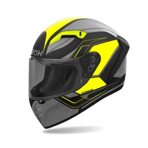 Casco integrale, Airoh Connor Dunk, nero opaco con finiture gialle e grigie