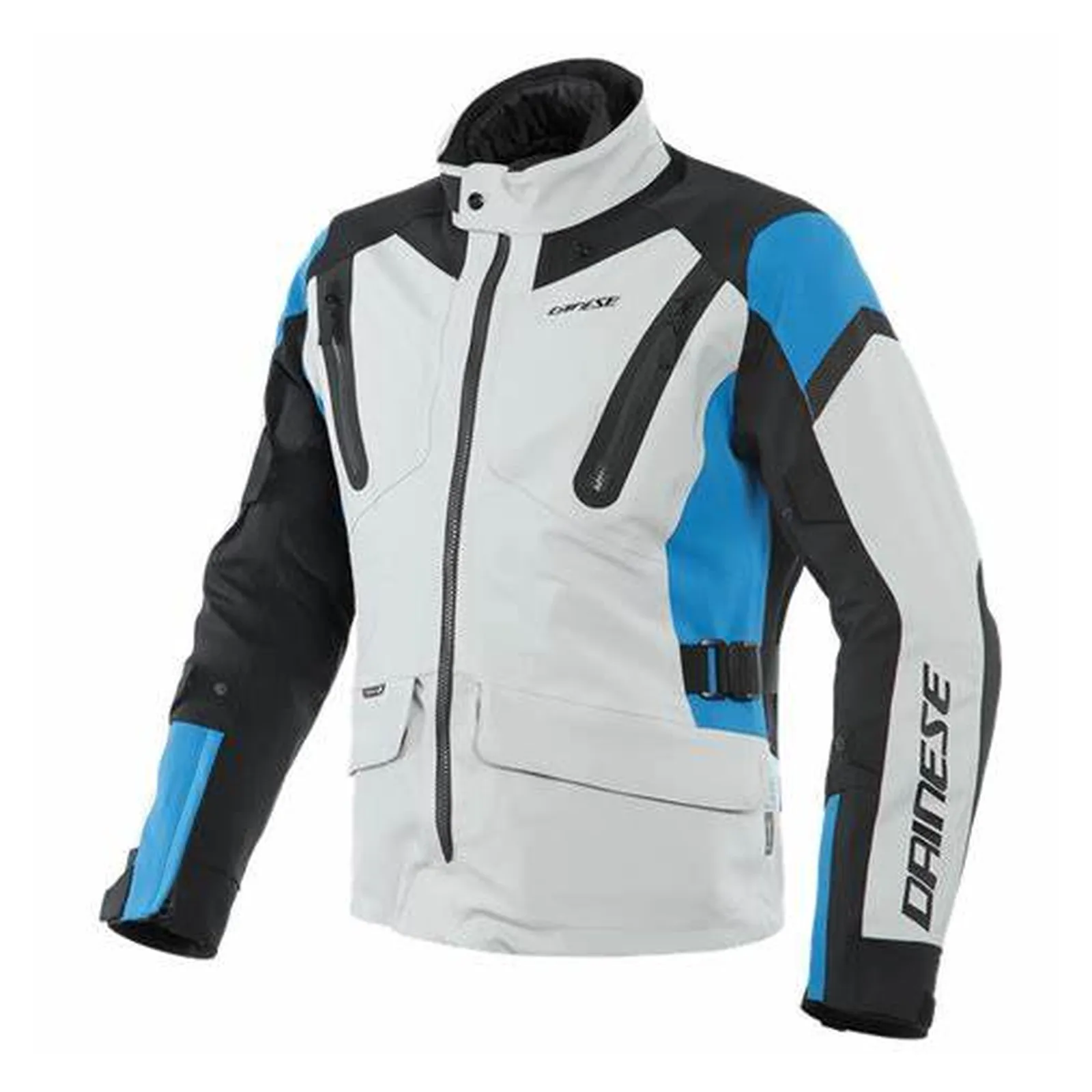 Giacca moto Tonale Dainese D-Dry, in tessuto nero, grigio e blu