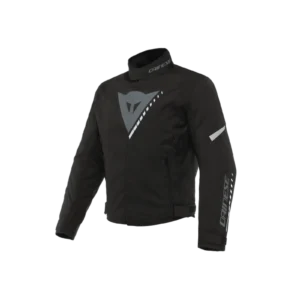 Giacca moto Dainese D-Dry, in tessuto nero, grigio e bianco