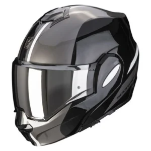 Casco Modulare Scorpion EXO, Tech Forza, nero e argento