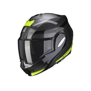 Casco Modulare Scorpion EXO, Tech Trap, nero e giallo