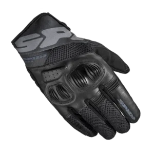 Guanti moto sportivi ventilati, Spidi Flash-R EVO, colore nero