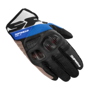 Guanti moto, Spidi Flash-R EVO, in tessuto nero, rosso e blu